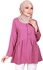 Kime Peplum Button Solid Women Blouse B35116 - 4 Sizes (5 Colors)