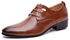 Fashion Casual Men's PU Leather Shoes - Brown