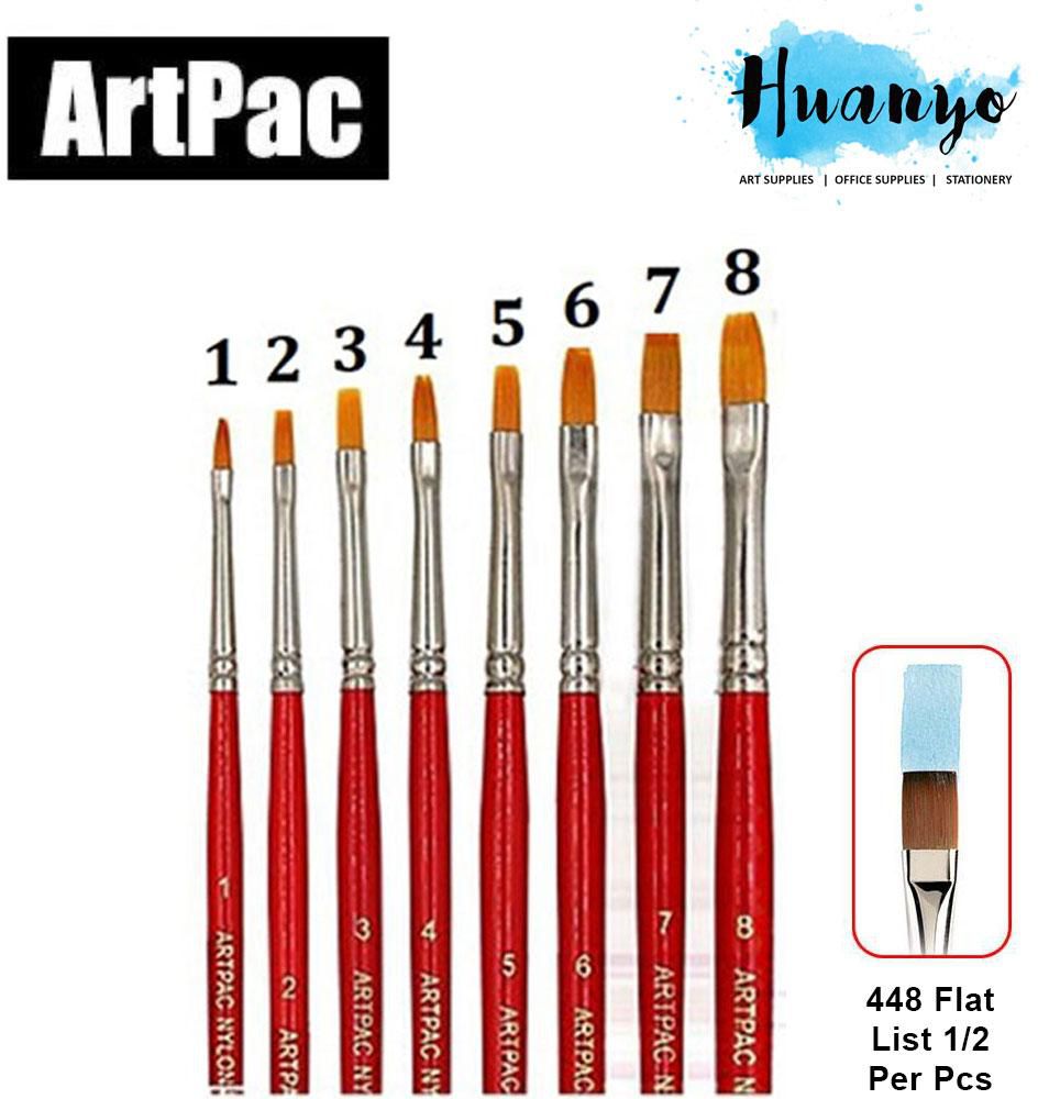 Artpac Artist Nylon Brush 448 - Flat Tip (No.1/2/3/4/5/6/7/8) List1/2