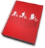 دفتر ملاحظات بطبعة تعبر عن ركوب الدراجات ومطبوع عليه عبارة "Stranger Things" مقاس A4 أحمر