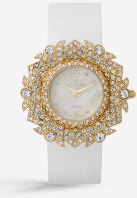 WoMens Crystal Studded Analog Watch IN-82438