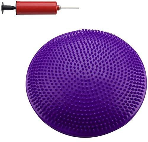 Cushion Board Exercise Fitness Aerobic Ball Balance Board Pad Mat With Pump Purple20576_ with two years guarantee of satisfaction and quality