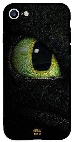 غطاء حماية واقٍ لهاتف أبل آيفون 6 نمط عيون قط خضراء