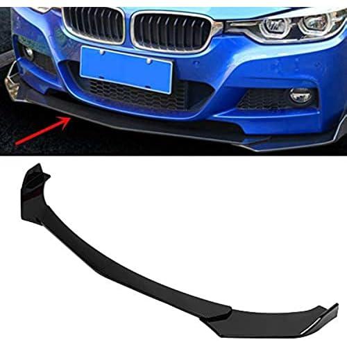 Universal front bumper lip kit, car front bumper spoiler splitter body kit side skirt front bumper protector guard scratch-resistant fits for toyot glossy black