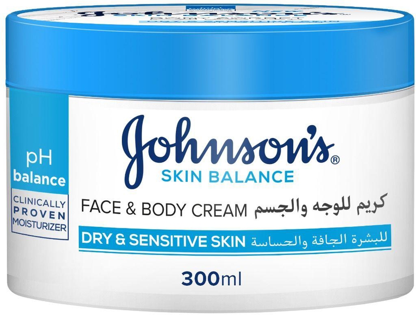 Johnson’s, Face & Body Cream, For Dry & Sensitive Skin - 300 Ml