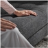 LANDSKRONA 5-seat sofa - with chaise longues/Gunnared dark grey/metal