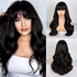 Black Wig With Bangs Long Wavy Black Wigs For Women