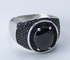 Sterling Silver 925  Ring with Black zircon stone size 6