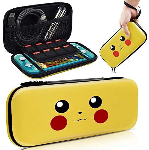 Znworld Switch Lite Bag Shockproof Case Travel Carrying Case with Carved soft Liner for Switch Console, AC Wall Charger, Grip and Joy-con, 8 Games Cards Case, Strapes (Only Case)