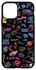 غطاء حماية مطبوع ايفون 11 برو ماكس رموز النيون جميلة الرسم