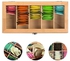 Tea Box Organizer, Vangonee Bamboo System Tea Bag Organizer Storage Box 5 Compartments Wood Packet Container for Jewelry Sugar