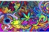 Generic Psychedelic Trippy Art Fabric Cloth Rolled Wall Poster Print 20x13 Inches