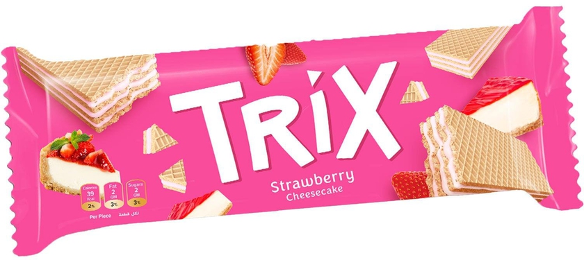 Trix Wafer Filled with Strawberry Cheesecake Flavored Cream - 30 gram