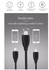 Remax RC-050t 2 In 1 Lightning & Micro USB Cable - 2m - Black