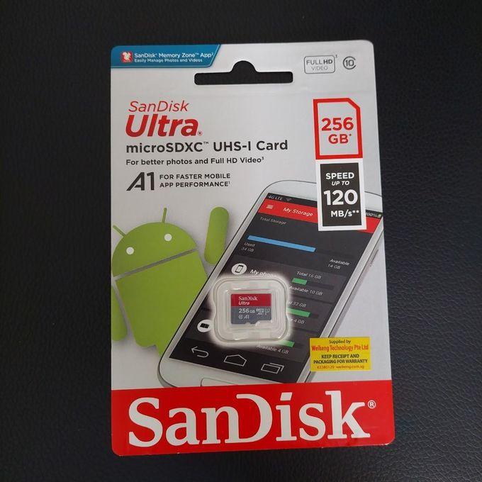 Sandisk Micro sd c-256gb c-10 ultra high speed