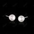Sterling Silver Cultured Pearl and White Cubic Zirconia Small Dangling Earrings