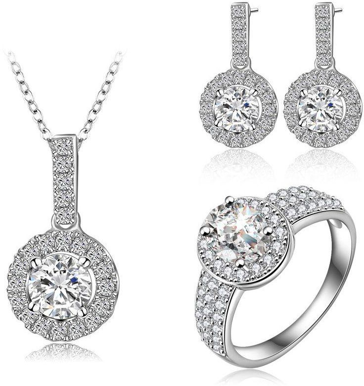 Bridal Jewelry Set Brand Jewelry Set Rings Size 8 W02