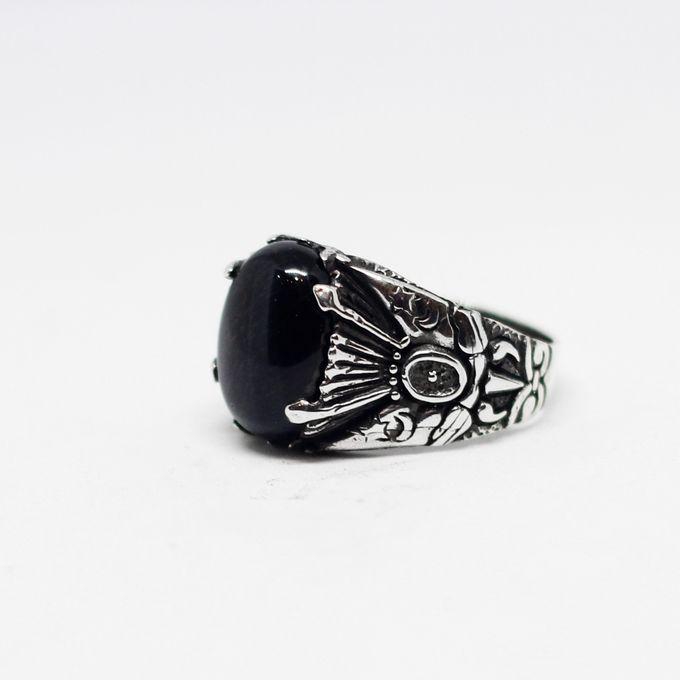 Fashion Jewelry Ring - Silver - Black