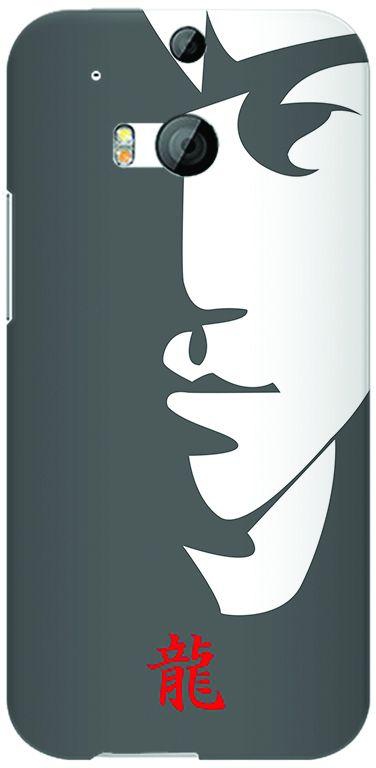 Stylizedd HTC One M8 Slim Snap Case Cover Matte Finish - Tibute - Bruce Lee (Grey)