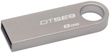 ذاكرة بيانات USB 2.0 داتا ترافلر SE9 بسعة تخزين 8 جيجا وجسم معدني من كينجستون - DTSE9H