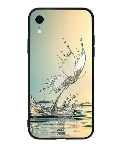 Skin Case Cover -for Apple iPhone XR Butterfly of Water Drops عليه صورة فراشة من قطرات الماء
