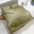 Hotel Linen Klub Down Alternative Comforter Set -Ultra Soft Brushed Stripe Microfiber Fabric, 200GSM Soft Fibersheet Filling, Size: Single 160 x 200cm, Color: Olive