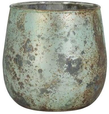 Light & Living Tealight 10x10cm - Fontes Matted Turquoise-Copper Rust