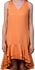 Milla by Trendyol MLWSS16EP3353 Layered Dress for Women - 40 EU, Orange