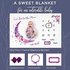 Baby Milestone Blanket for Baby Girl - 60"x40" Moon Baby Month Blanket for Girls - First Year Calendar Growth Chart, New Moms Set, Wrinkle Free, Washable, Dryable Headband - Baby Girl Shower Gifts