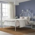 LEIRVIK Bed frame, white/Lindbåden, 160x200 cm - IKEA