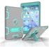 Protective Case Cover With Kickstand For Apple iPad 2/3/4 9.7-Inch Grey/Aqua