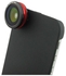 Fish Eye Lens kit with Protective Back Case for Apple iPhone 5  5S - Red