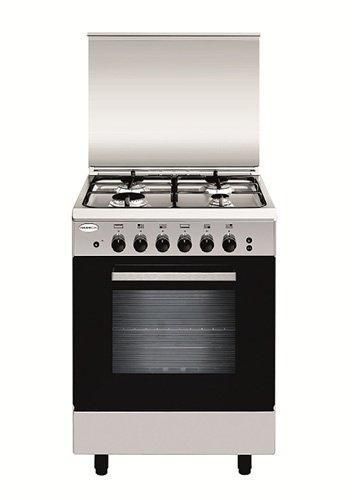Glem Gas Cooker 4 Burners, Size 50X53, Full Safety,Steel