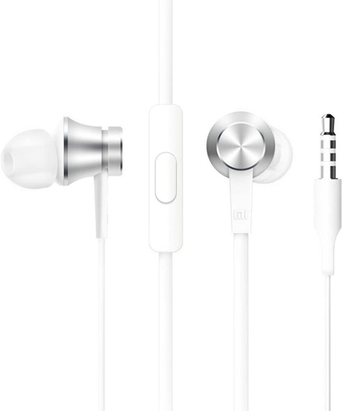 Xiaomi Mi Piston In-Ear Headphones Basic [High Sensitivity Mic & Remote, powerful bass, Replaceable Earbuds] – Compatible with Smartphones/Tablets/PC – Silver