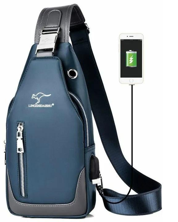 Men's Straddle Chest Bag Solid Color Casual Fashion Bag Travelling Bag