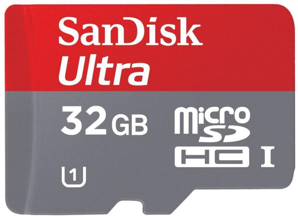 Sandisk Ultra 32 GB Class 10 UHS-I U1 Micro SDHC Card with Adapter