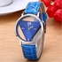 McyKcy Mens Womens Unique Hollowed-out Triangular Dial Black Fashion Watch Blue