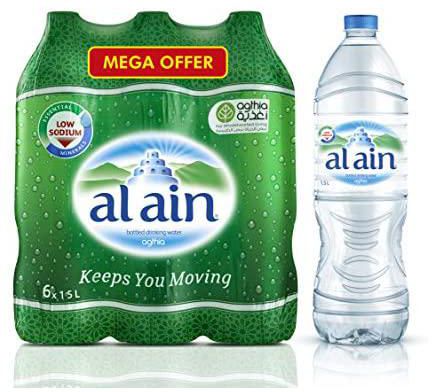 Al Ain Bottled Drinking Water Mega offer Pack - 1.5 litres (Pack of 6)
