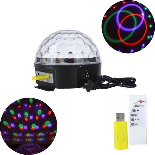 RGB MP3 Magic Crystal Ball LED Music stage light Home Party disco DJ party  USB Disk Remote Control