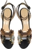 charlotte olympia - High Gear Black Suede and Metallic Leather Sandal