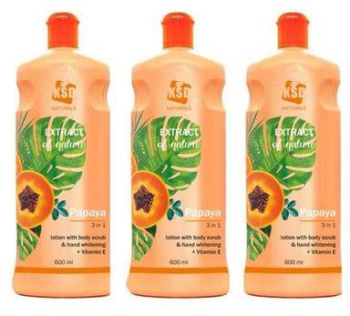 Pack Of 3 Papaya Extract Whitening Hand And Body Lotion With Vitamin E White 600ml
