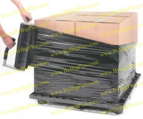 Bybigplus Black Stretch Film Wrapping Packaging (1 x 500MM x 2.4KG x 23MIC)