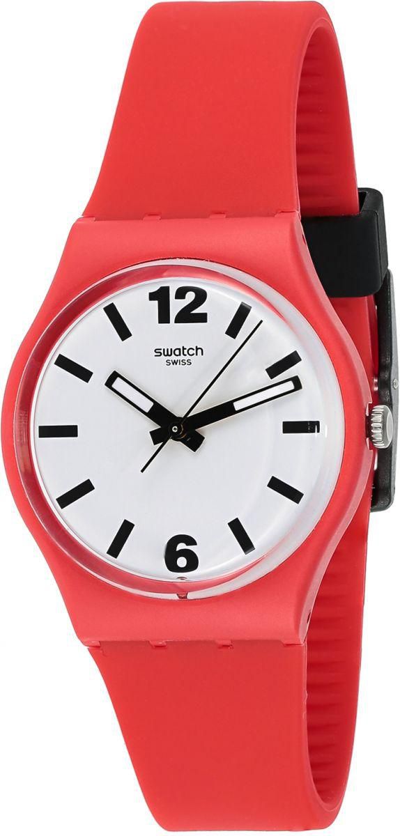 Swatch Women's White Dial Silicone Band Watch - GR162