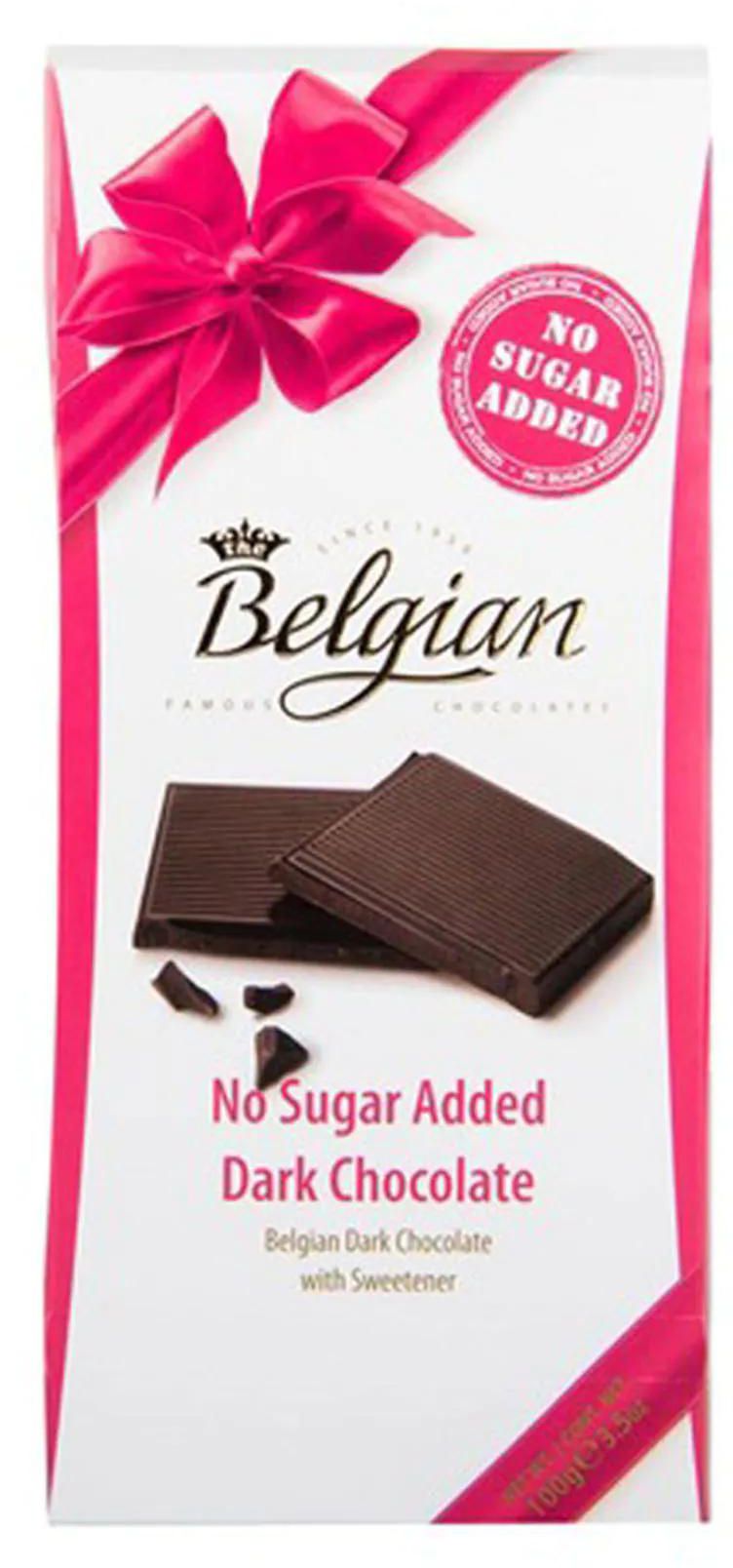 شوكولاتة بلجيكية داكنة بدون سكر مضاف 100 جرام