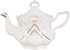 Get Lotus Porcelain Cake & Tea Serving Set, 24 Pieces - White with best offers | Raneen.com