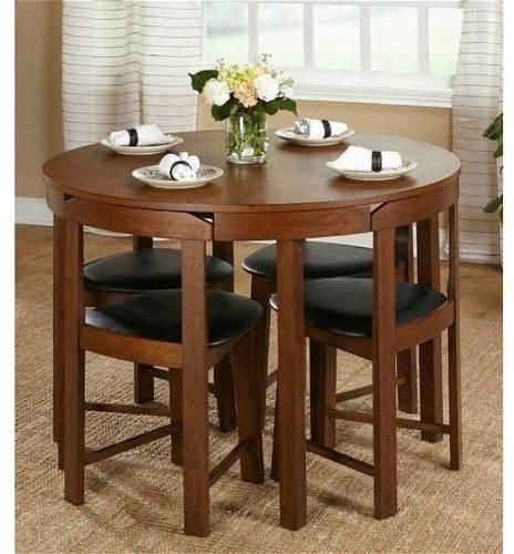 Dining Table, 80cm, brown / black - KM-EG86-22