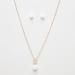 Pearl Detail Pendant Necklace and Earrings Set