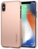 Spigen Thin FIt Series Protective Cover Case for Apple iPhone X (Blush Gold)