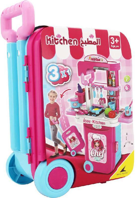 Royal Falcon 3-in-1 Kitchen Set in a Trolley Case Kid's Pretend Play