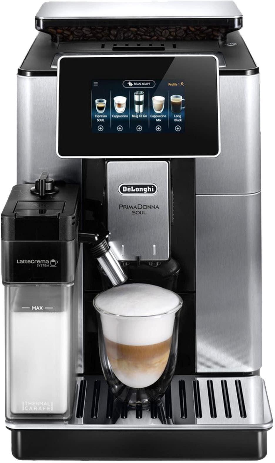 De&#39;Longhi PrimaDonna Bean To Cup Coffee Machine ECAM610.75.MB Silver